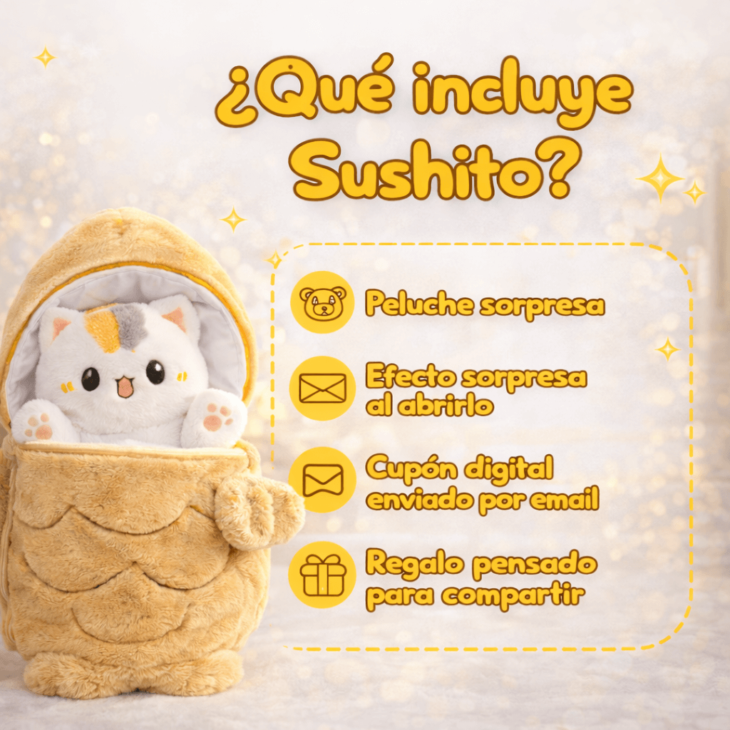 Peluche Abrazable con Gatito Sorpresa