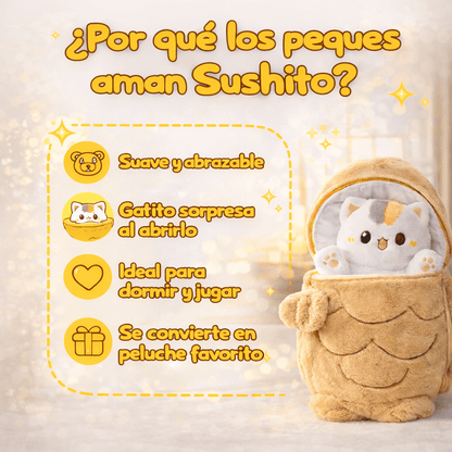 Peluche Abrazable con Gatito Sorpresa